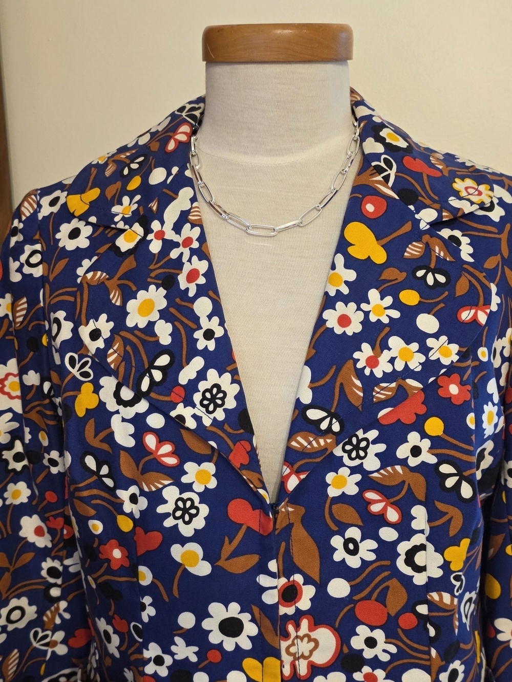 Cotton Vintage Navy Floral Blazer Jacket Very Marc Jacobs Print